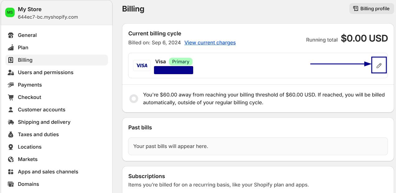 Change Billing Address & Cycle On Shopify
